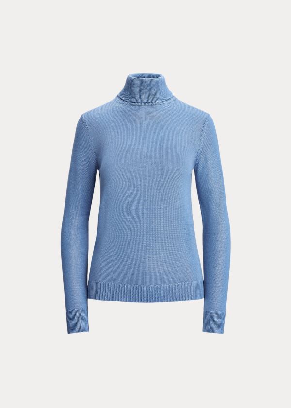 Sueter Ralph Lauren Mujer Azules - Lacquered Turtleneck - QKFJW0124